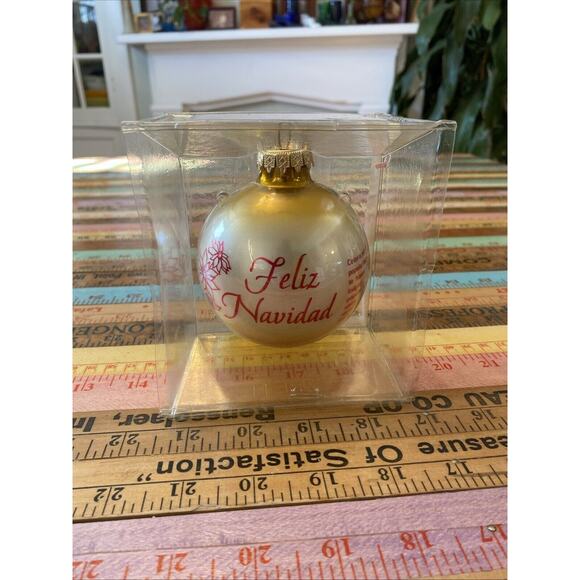 Bronner's Austria Christmas Customs Mexico Glass Christmas Ornament Poinsettia - Picture 6 of 11